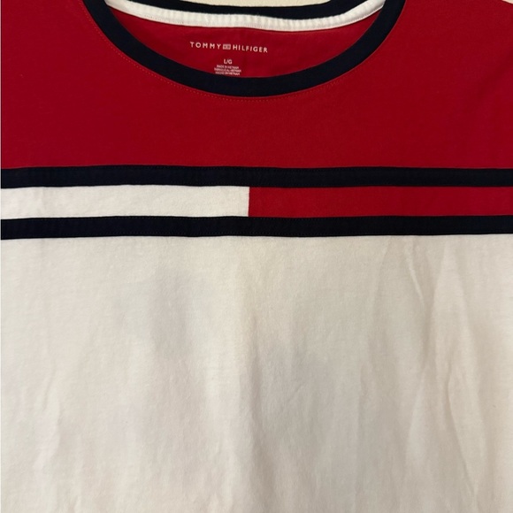 Tommy Hilfiger classic monogram top women’s size large 100% cotton T-shirt Y2K - Picture 4 of 4